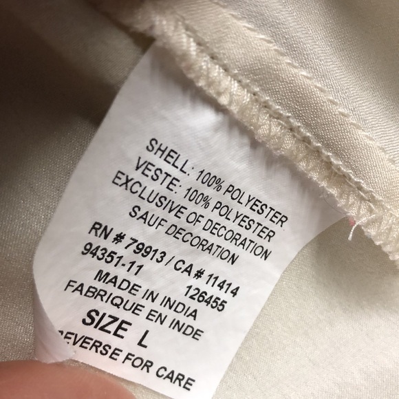 Maternity black cream embroider tank top blouse sleeveless polyester motherhood - Picture 7 of 10